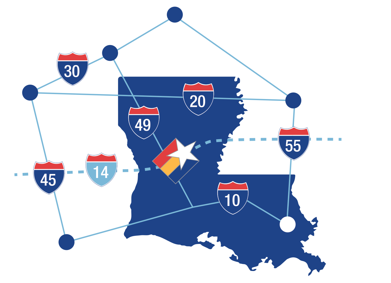 Louisiana-Map-with-I14-map-white-text